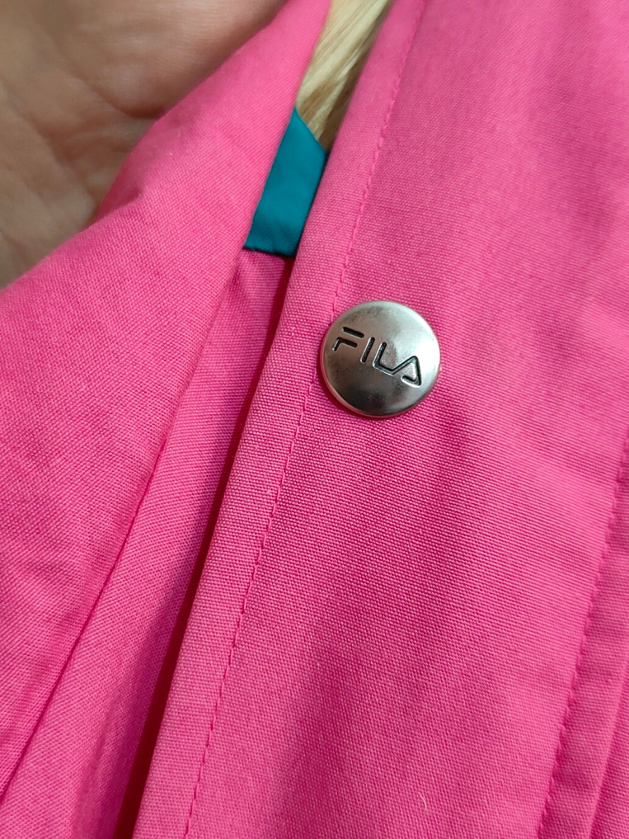 Giacca Fila Vintage Anni ’90 – Rosa e Verde, Taglia 46  EURO 13,00
