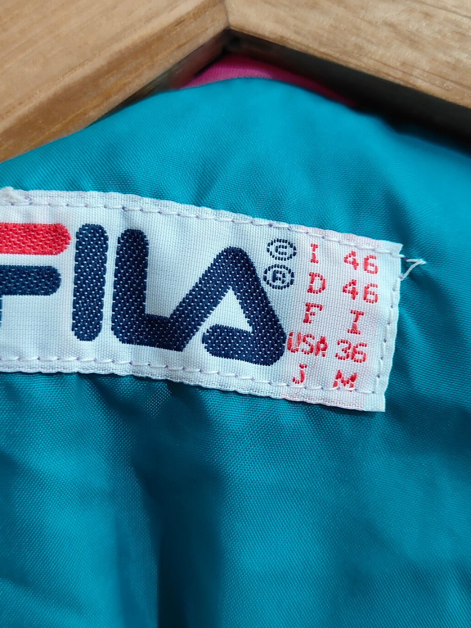 Giacca Fila Vintage Anni ’90 – Rosa e Verde, Taglia 46  EURO 13,00