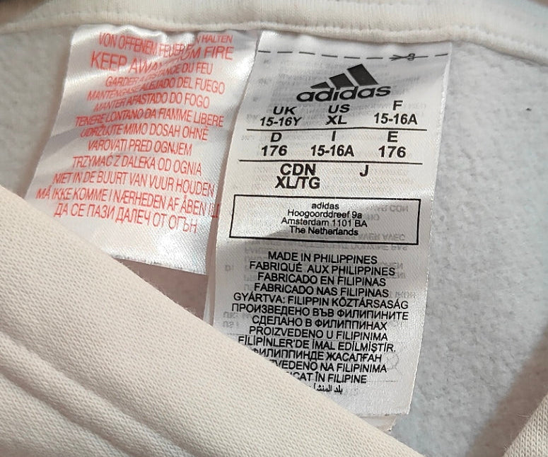 Felpa Adidas con cappuccio bianco e verde – Taglia XL EURO 20,00