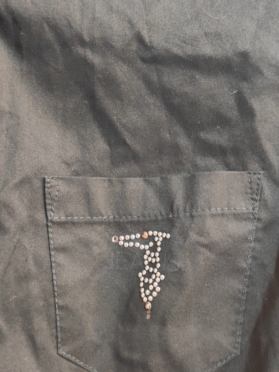 Camicia Trussardi Jeans nera slim fit – Taglia XS .  EURO 20,00